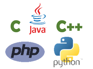 Programming Languages: C, C++, Java, Python, PHP